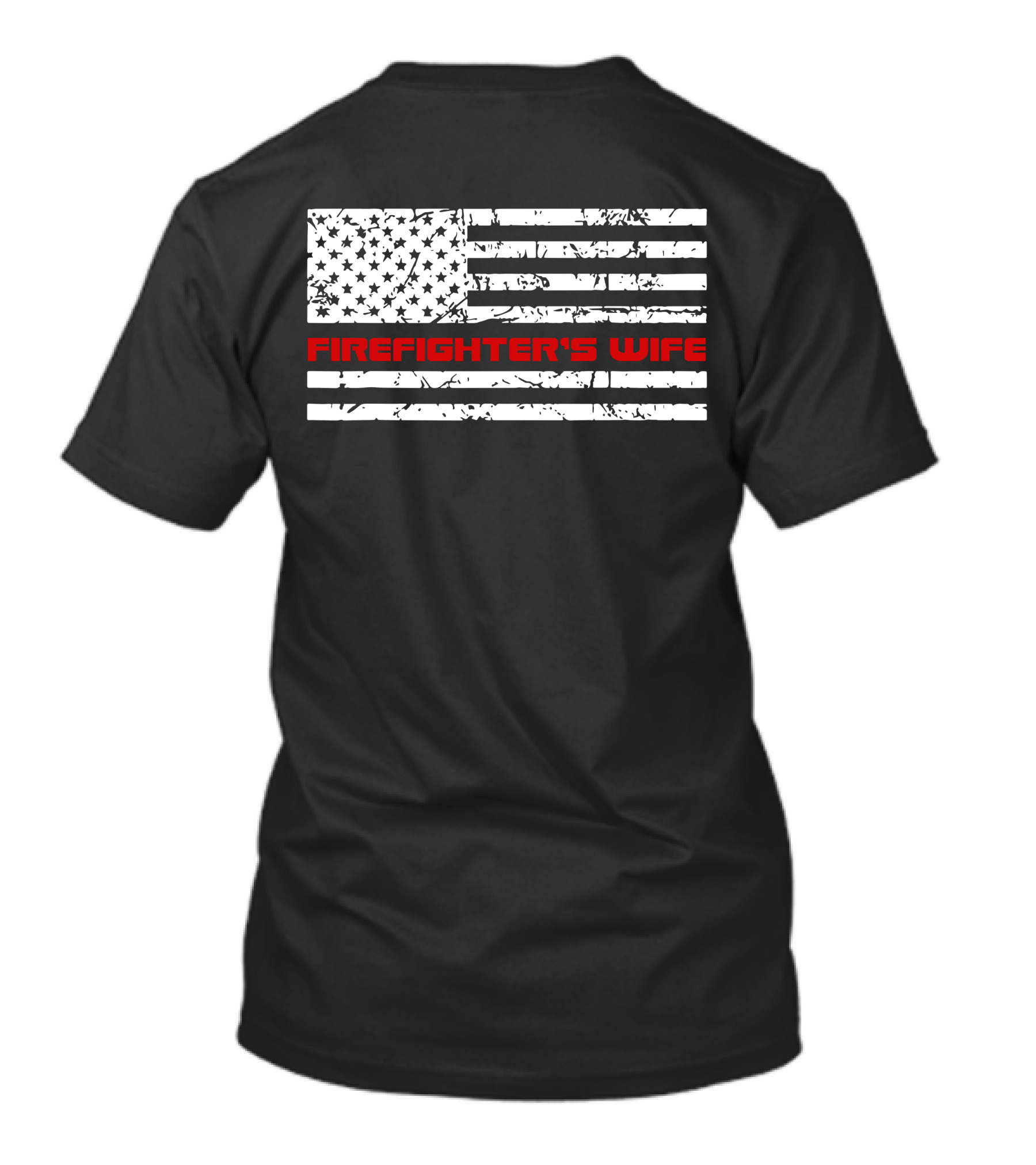FIREFIGHTER'S WIFE Red Text T-Shirt