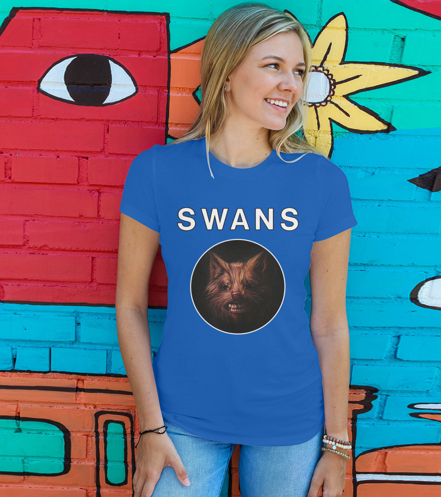 SWANS Ferocious Feline Face T-Shirt