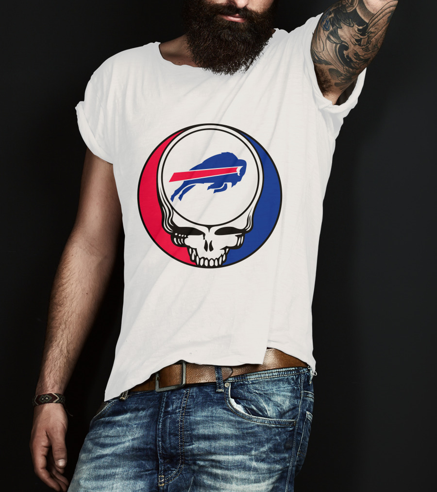 Buffalo Bills Grateful Dead Skull Circle T-Shirt
