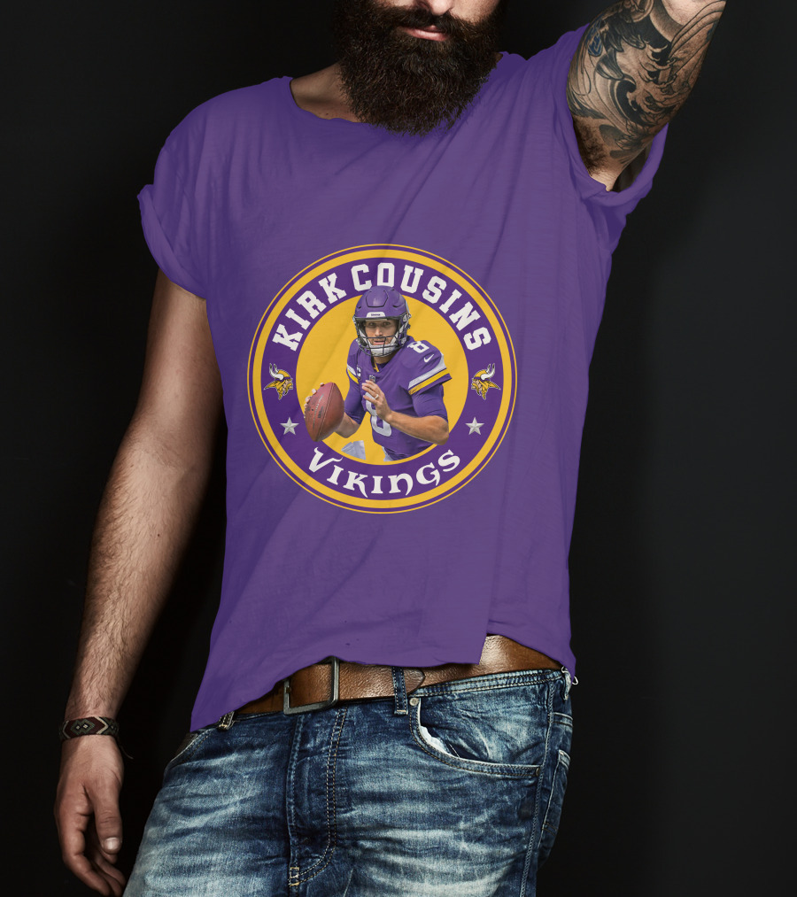 Kirk Cousins Minnesota Vikings Football Quarterback NFL Logo Circle T-Shirt