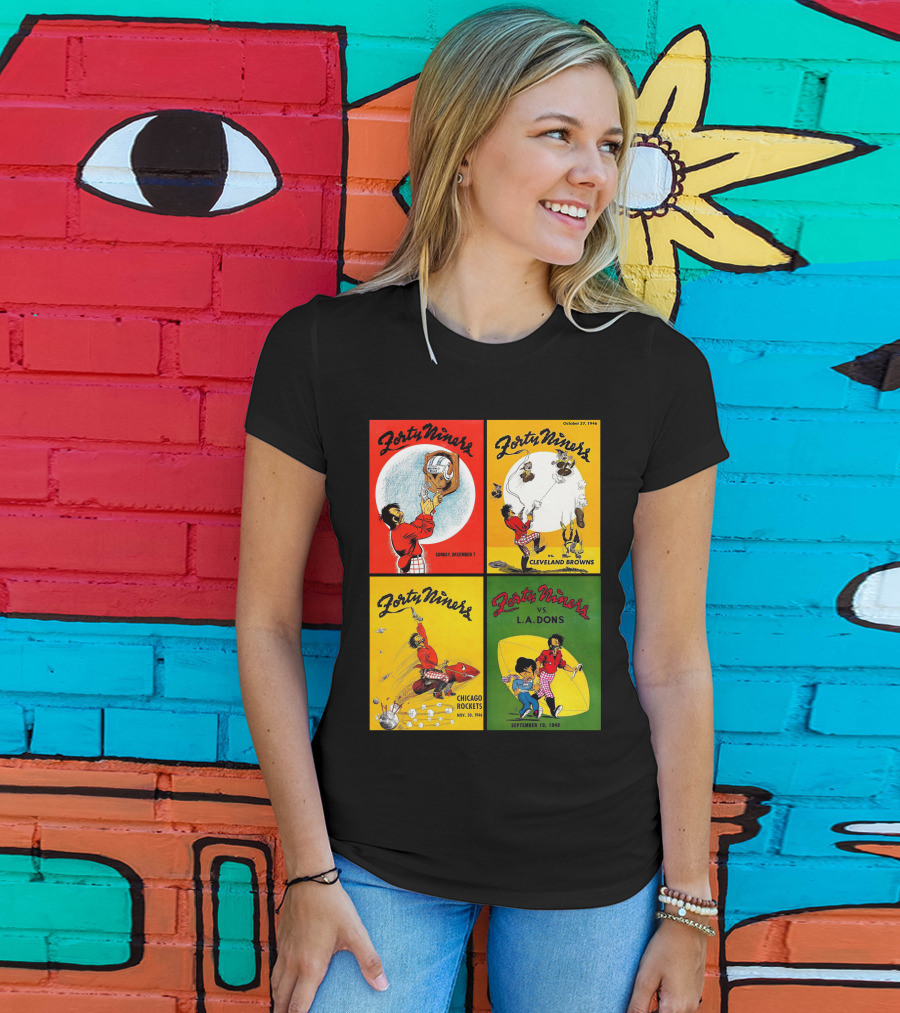 San Francisco Forty Niners Cleveland Browns Chicago Rockets L.A. Dons 1946 T-Shirt