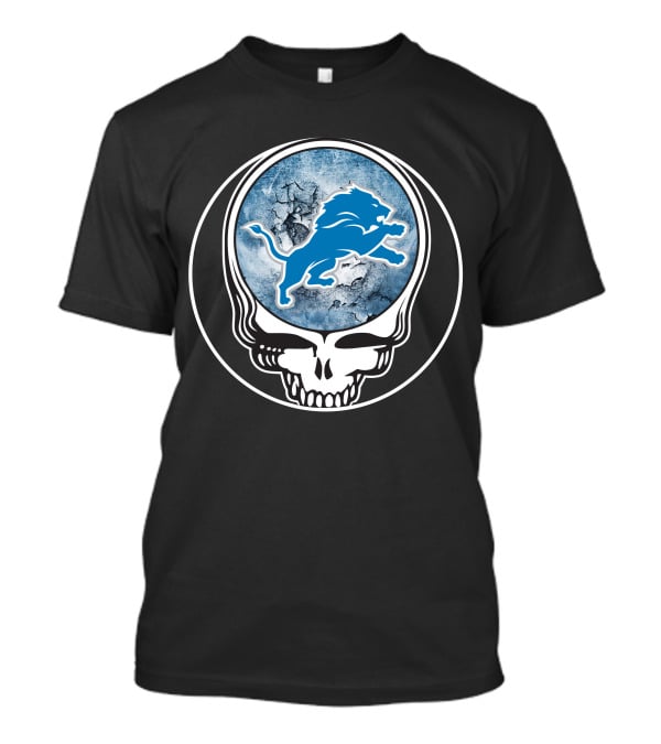 Detroit Lions Skull Logo Fusion T-Shirt