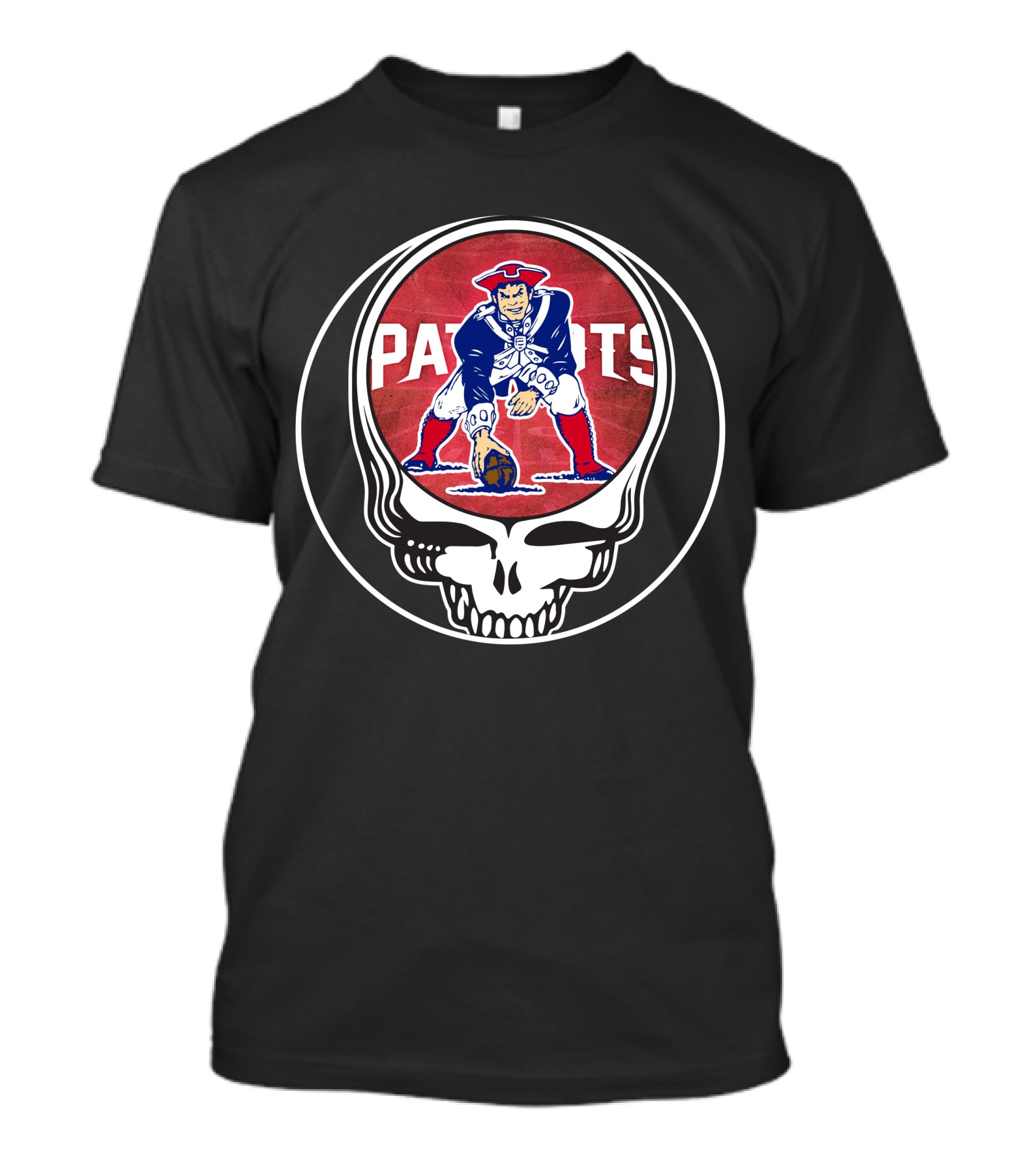 Patriots New England Skull Grateful Dead T-Shirt