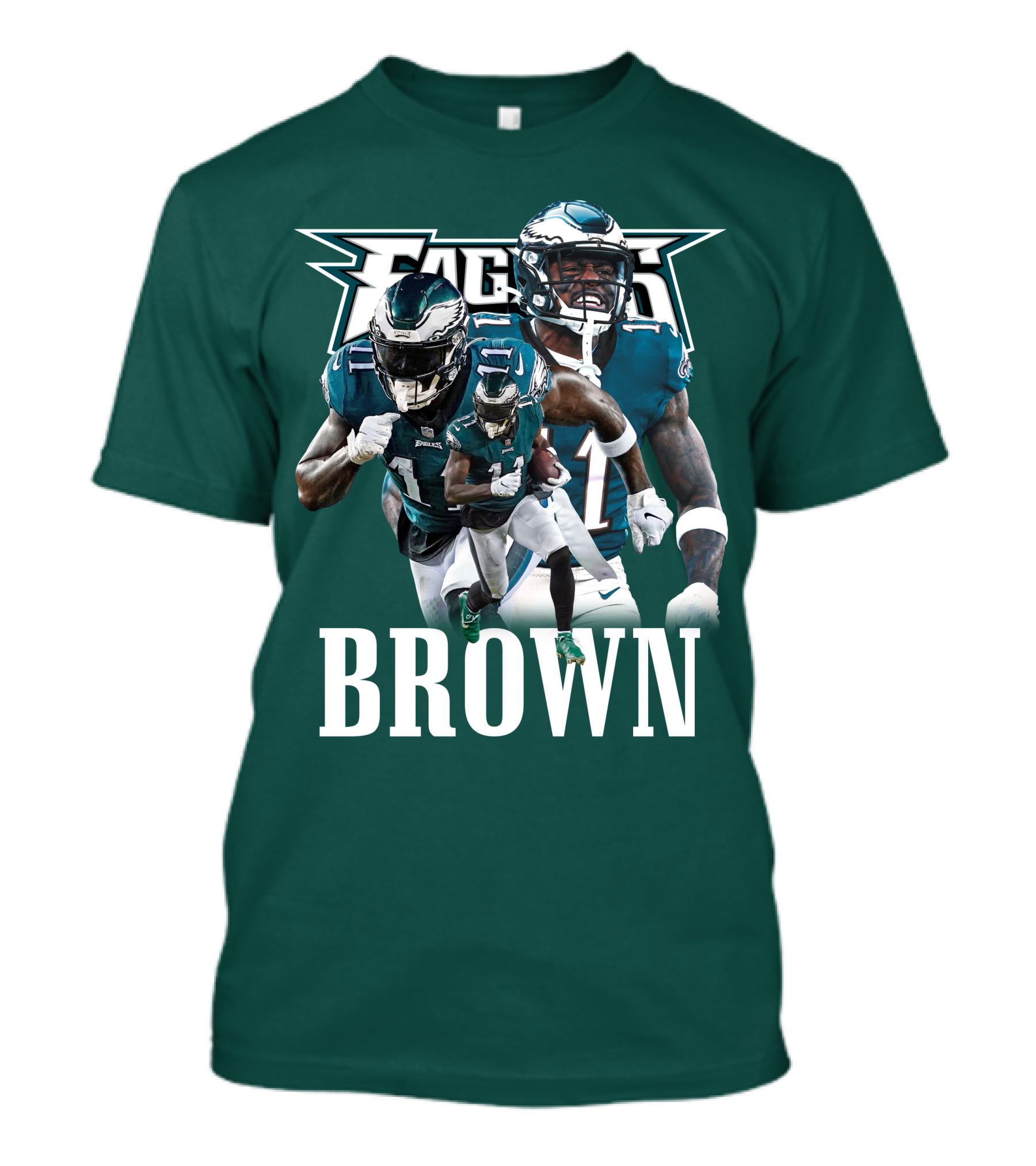 Philadelphia Eagles AJB11 Football Action Collage T-Shirt