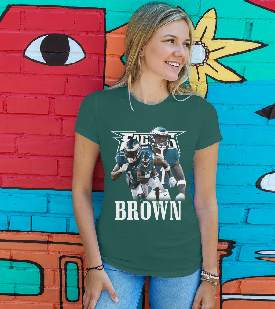 Philadelphia Eagles AJB11 Football Action Collage T-Shirt