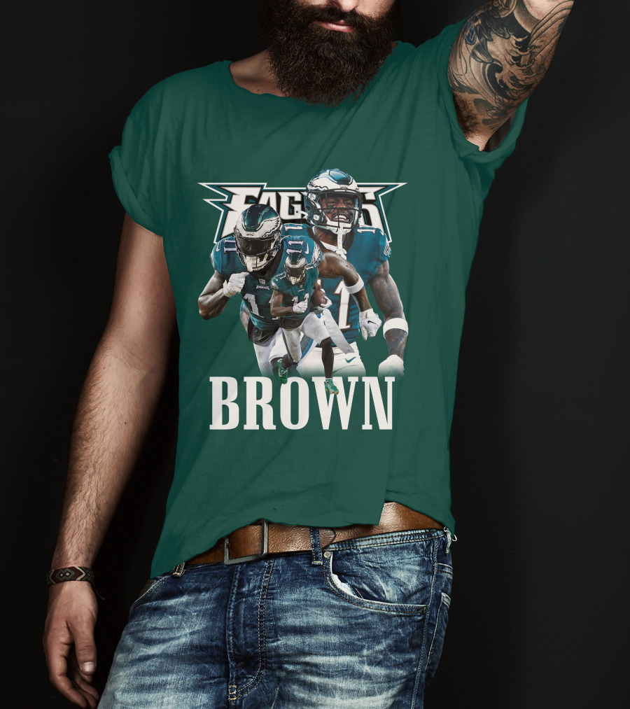 Philadelphia Eagles AJB11 Football Action Collage T-Shirt