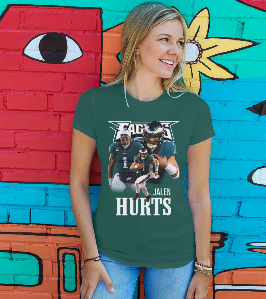 Eagles JH 01 Quarterback Trio Football Highlight T-Shirt