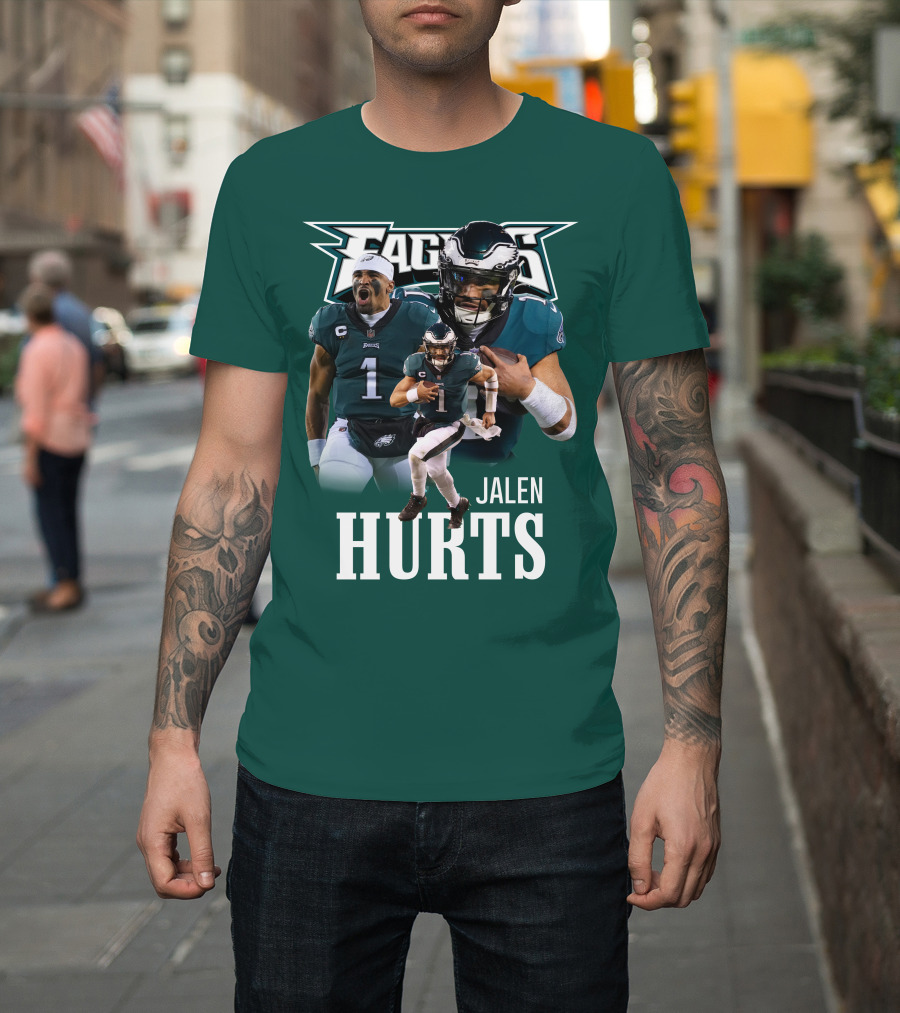 Eagles JH 01 Quarterback Trio Football Highlight T-Shirt