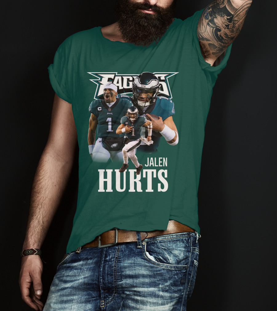 Eagles JH 01 Quarterback Trio Football Highlight T-Shirt