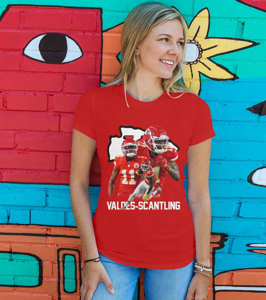 MVS11 Kansas City Football Wide Receiver Red Jersey Chiefs Player T-Shirt