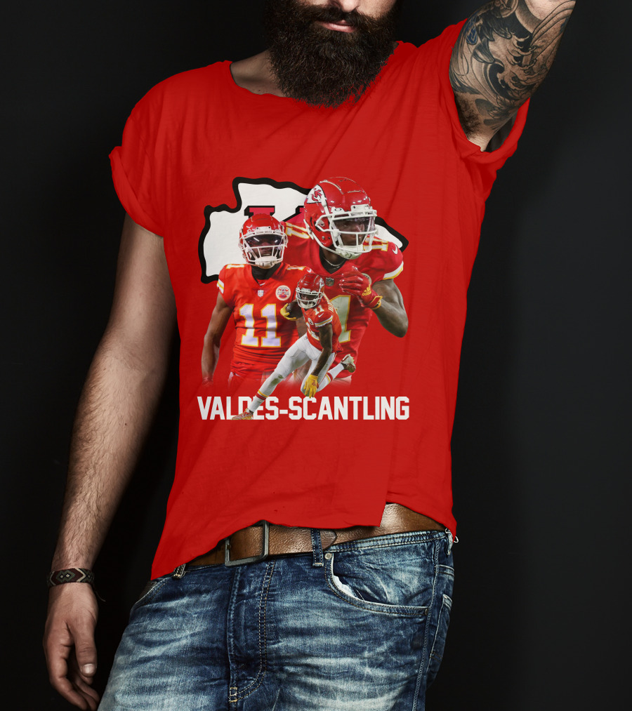 MVS11 Kansas City Football Wide Receiver Red Jersey Chiefs Player T-Shirt