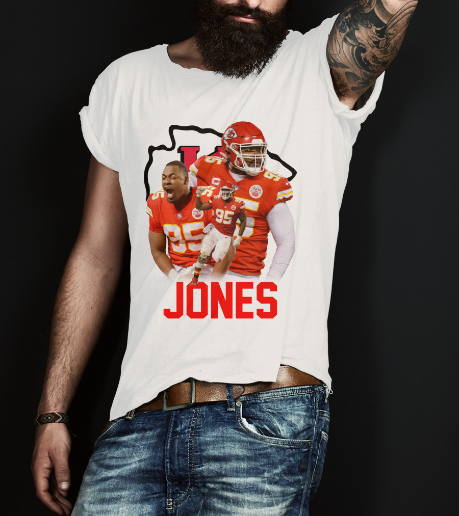 Jones 95 Kansas City Chiefs Football T-Shirt