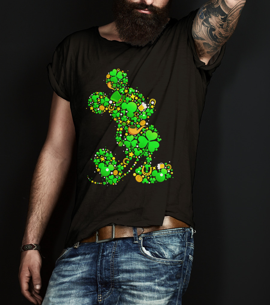 Mickey Mouse Shamrock Luck St. Patrick's Day 2019 T-Shirt