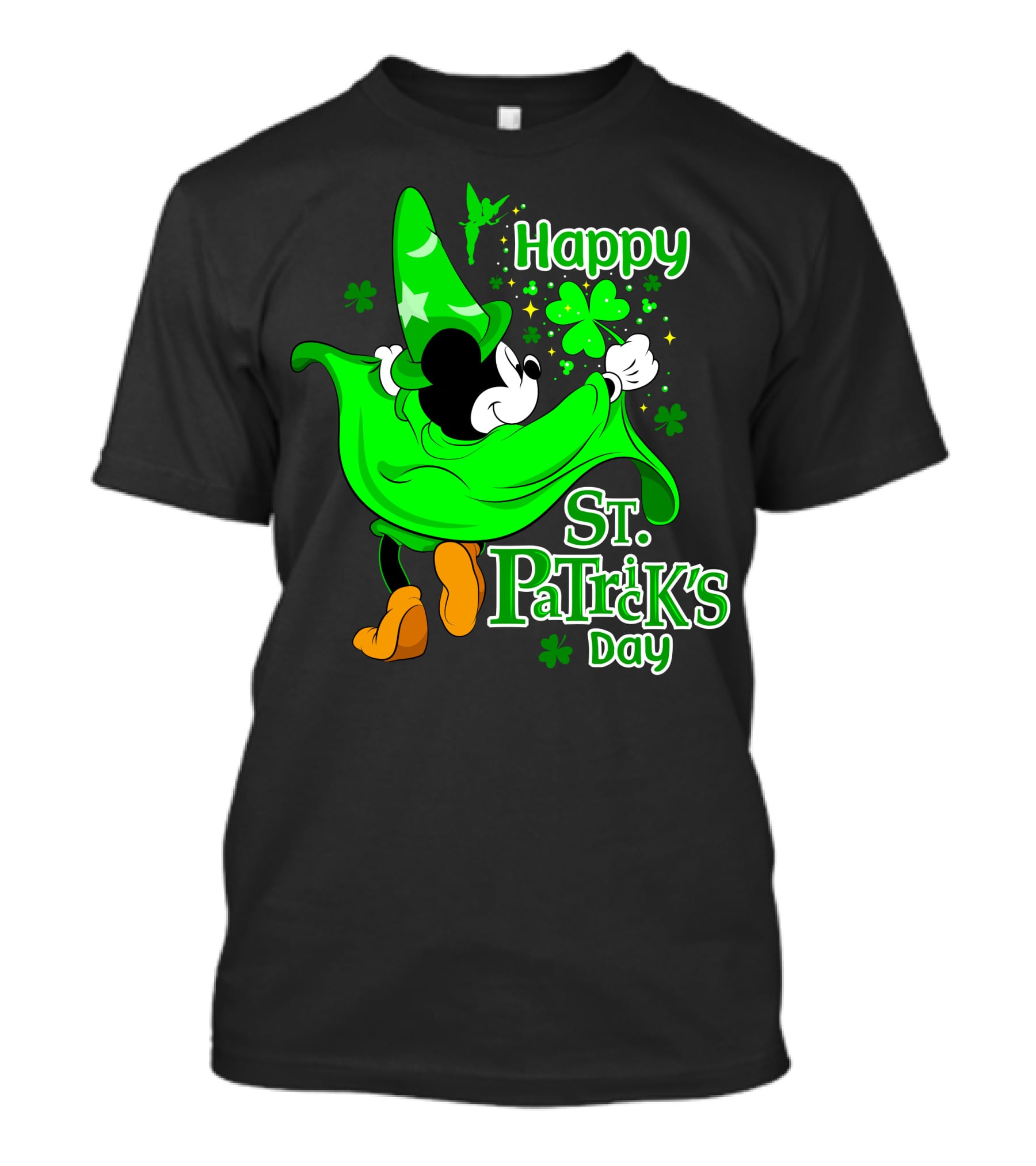 Happy St. Patrick's Day Mickey Fantasia Clover Magic T-Shirt