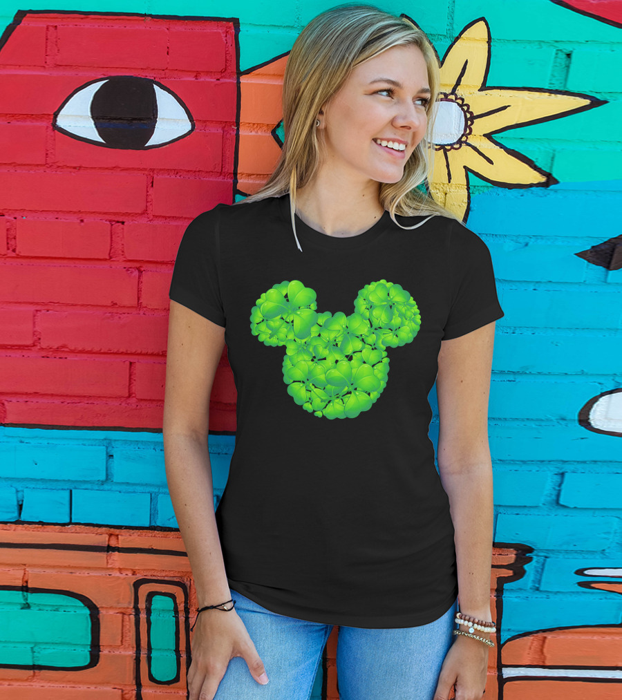 Mickey Shamrocks Clover Head T-Shirt