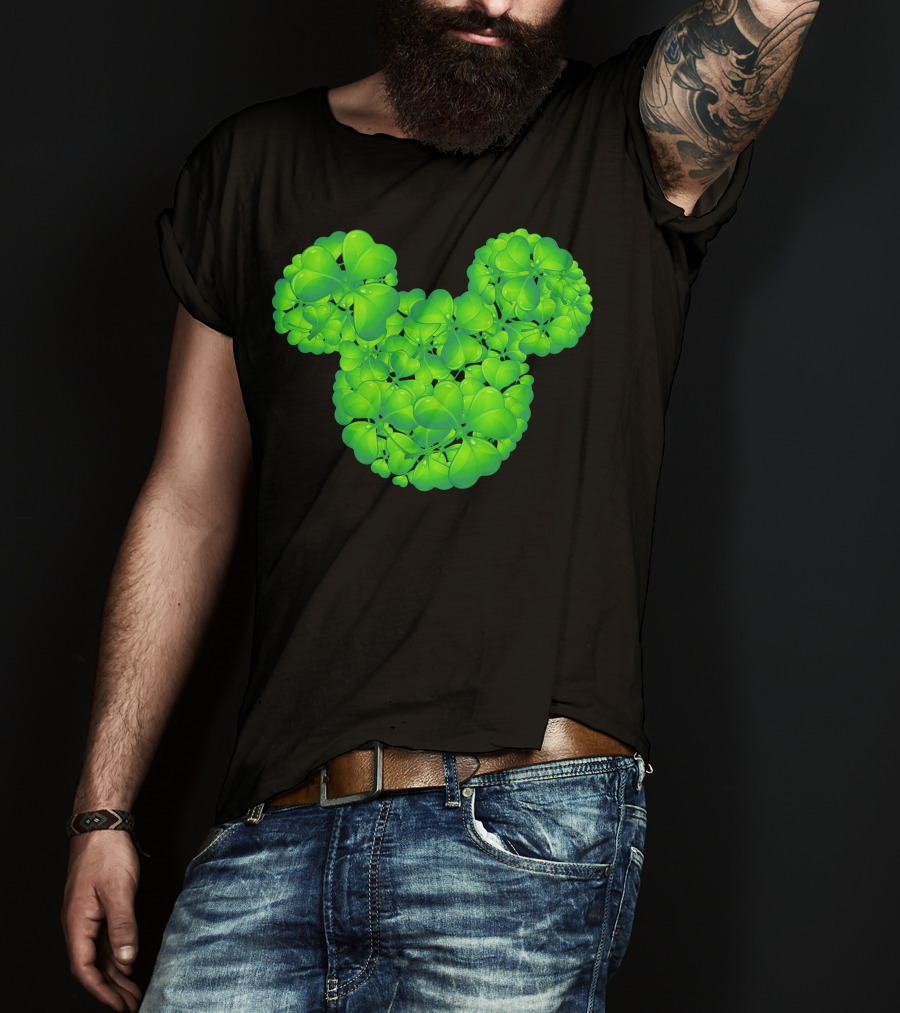 Mickey Shamrocks Clover Head T-Shirt