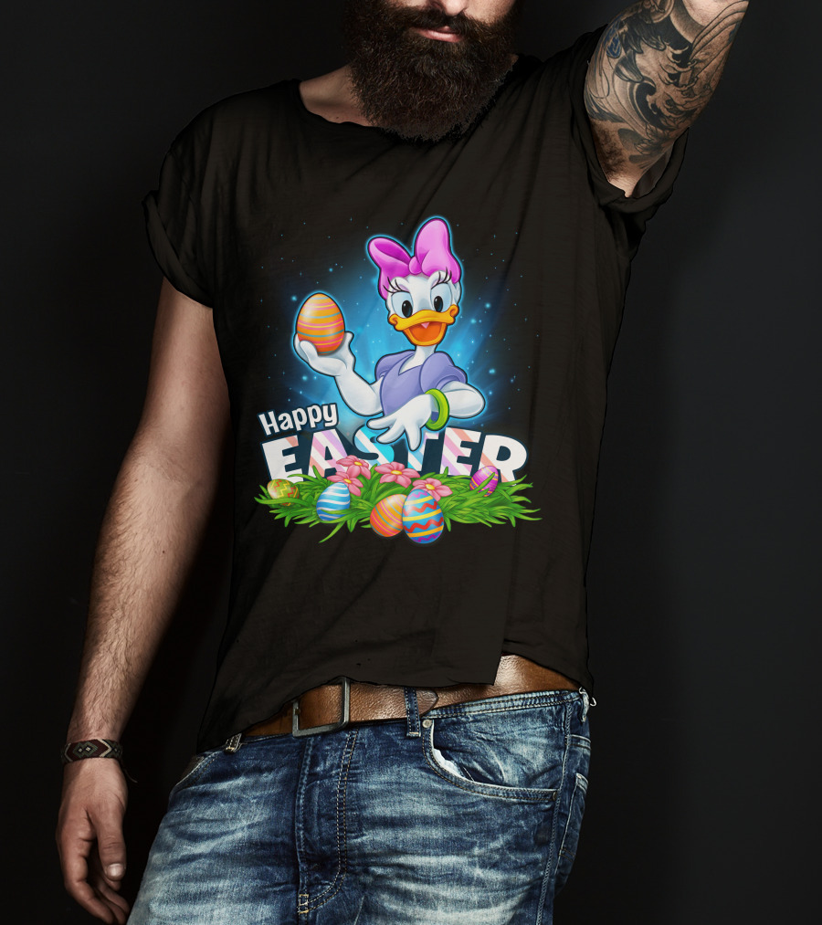 DAISY Duck Holding Easter Eggs Happy Easter T-Shirt
