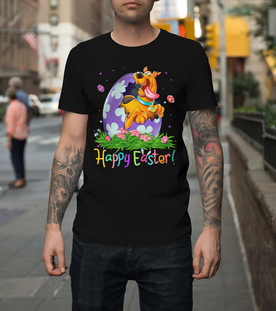 Scooby Doo Happy Easter Egg Flowers T-Shirt