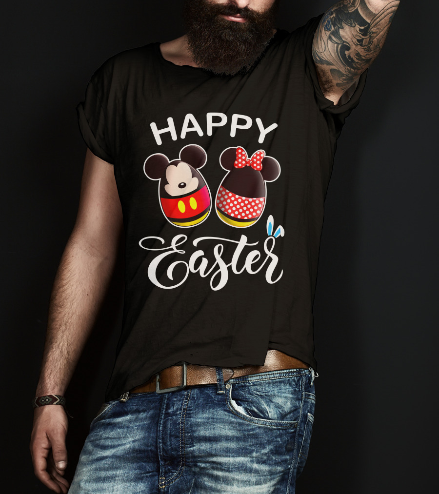 Happy Easter Mickey Minnie Eggs T-Shirt