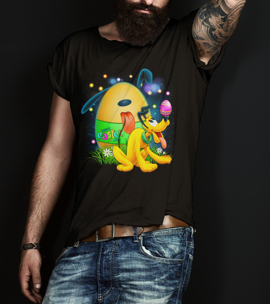 Pluto Happy Easter Egg Balancing T-Shirt