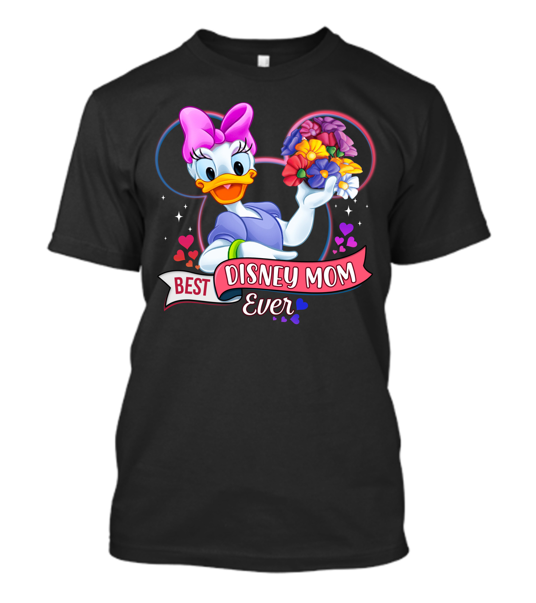 Best Disney Mom Ever Daisy Bow Flowers Hearts T-Shirt