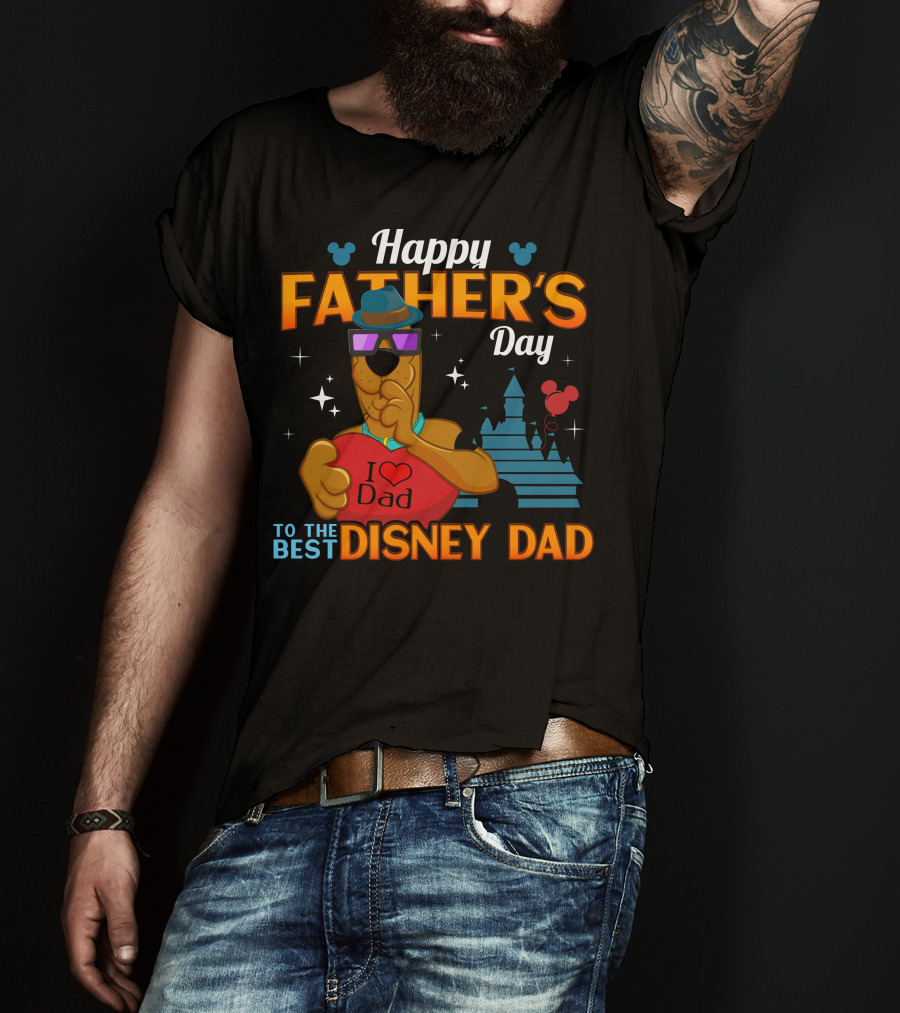 Happy Father's Day Scooby Doo I Love Dad To The Best Disney Dad T-Shirt
