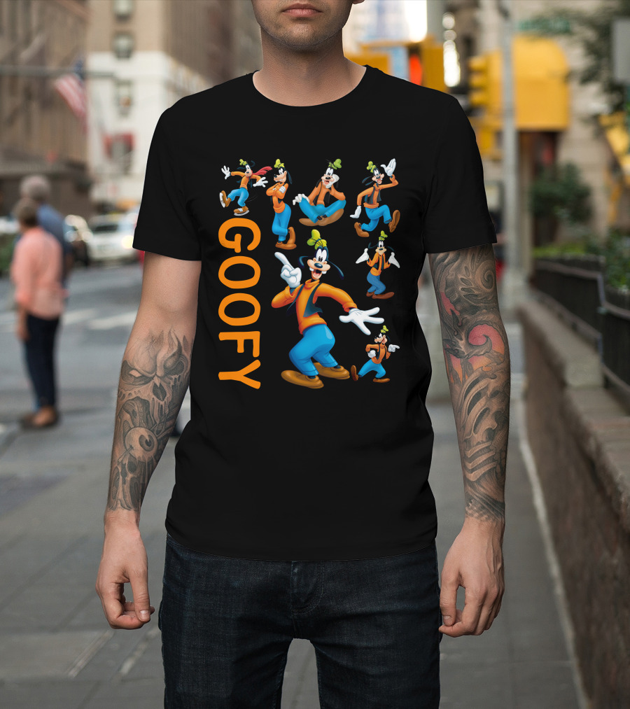 Goofy Vibrant Comic Character In Multiple Poses T-Shirt