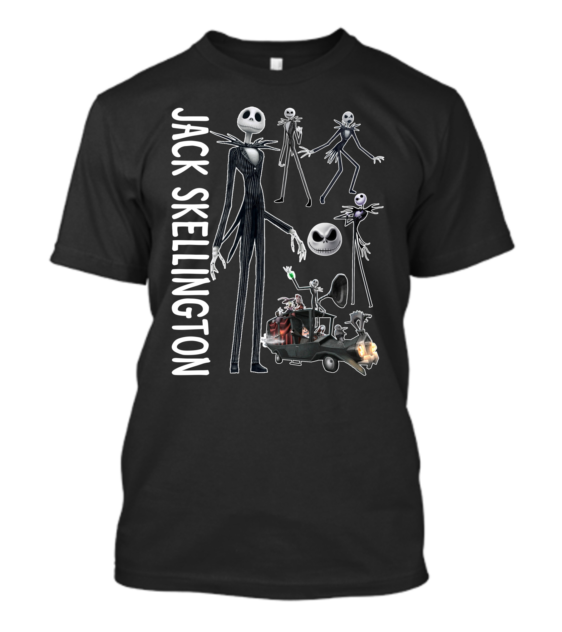 Jack Skellington Characters And Car Scene T-Shirt