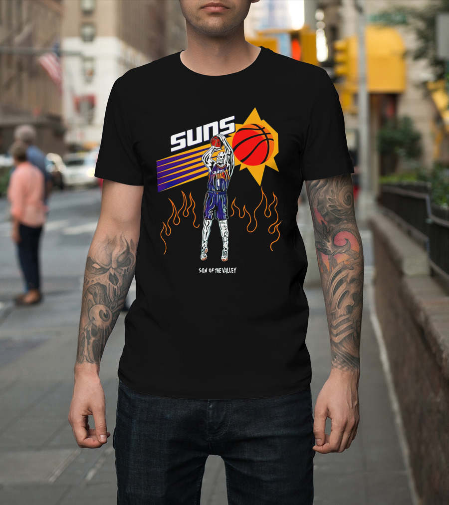 Suns Son Of The Valley Basketball Flames T-Shirt