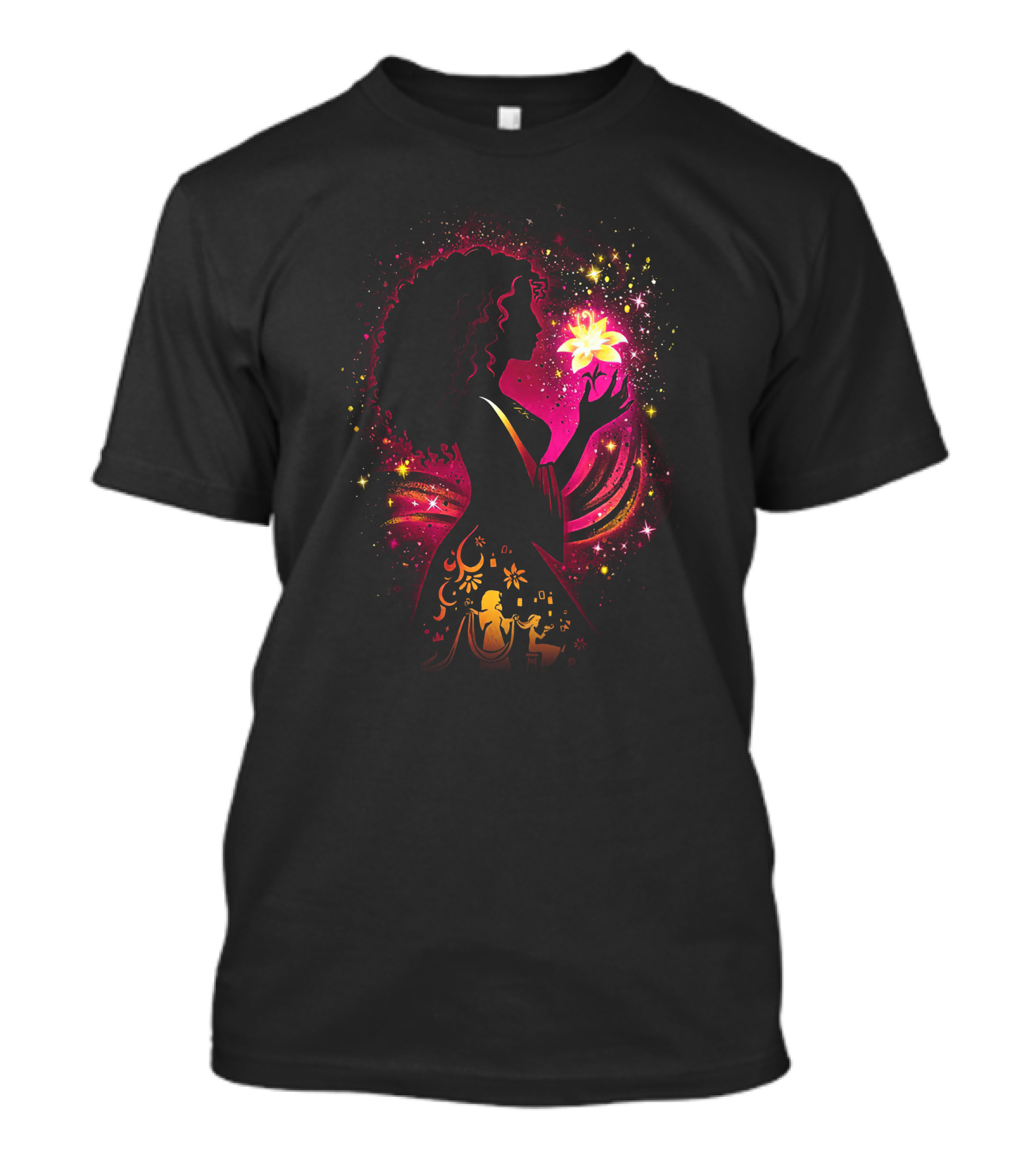 Gothel Enchanted Flower Silhouette Magic Glow T-Shirt
