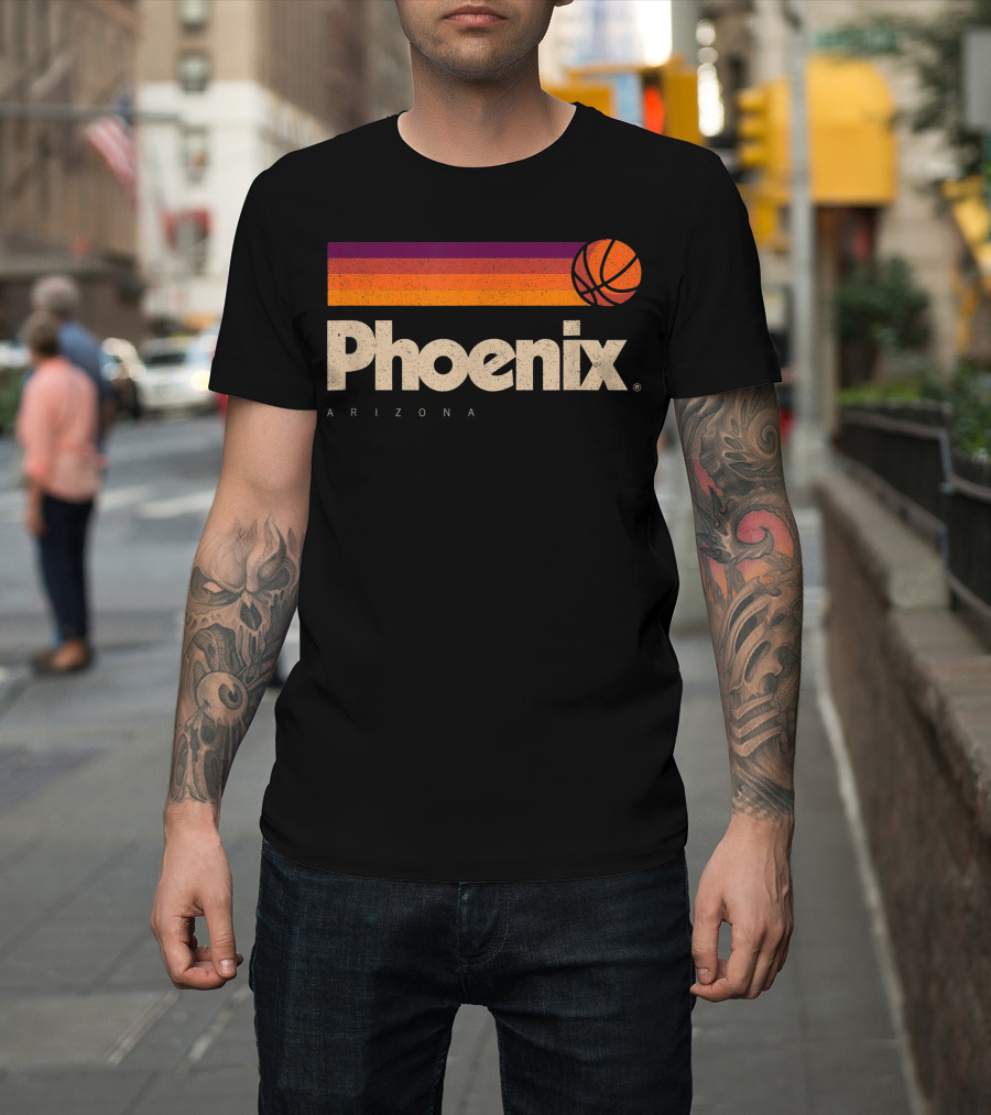 Phoenix Arizona Basketball Retro Style T-Shirt
