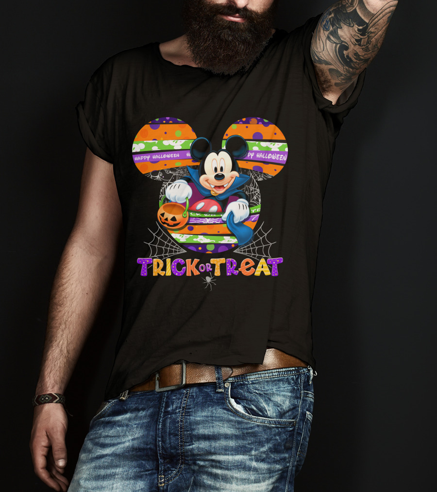 Mickey Mouse Happy Halloween Trick Or Treat T-Shirt