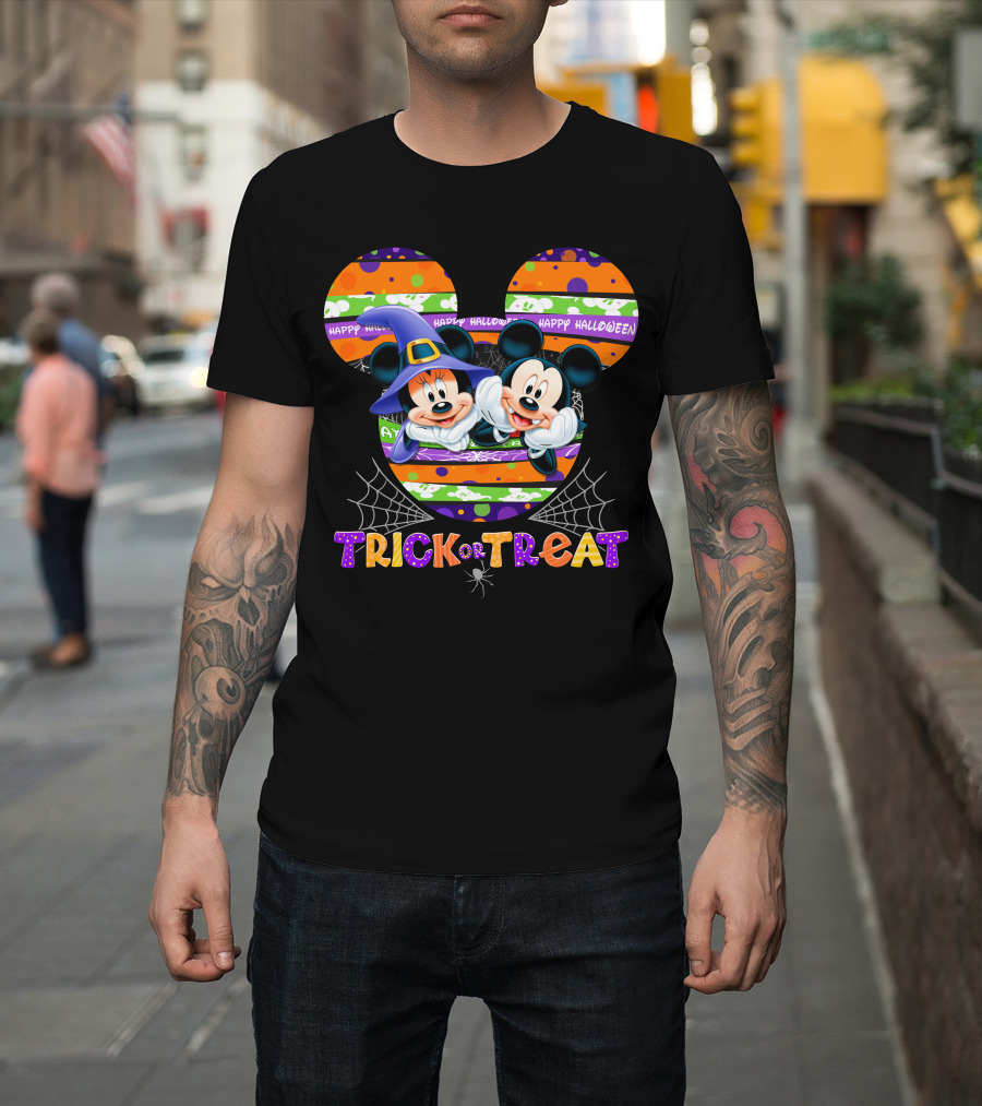 Mickey Minnie Halloween Trick Or Treat Happy Halloween T-Shirt