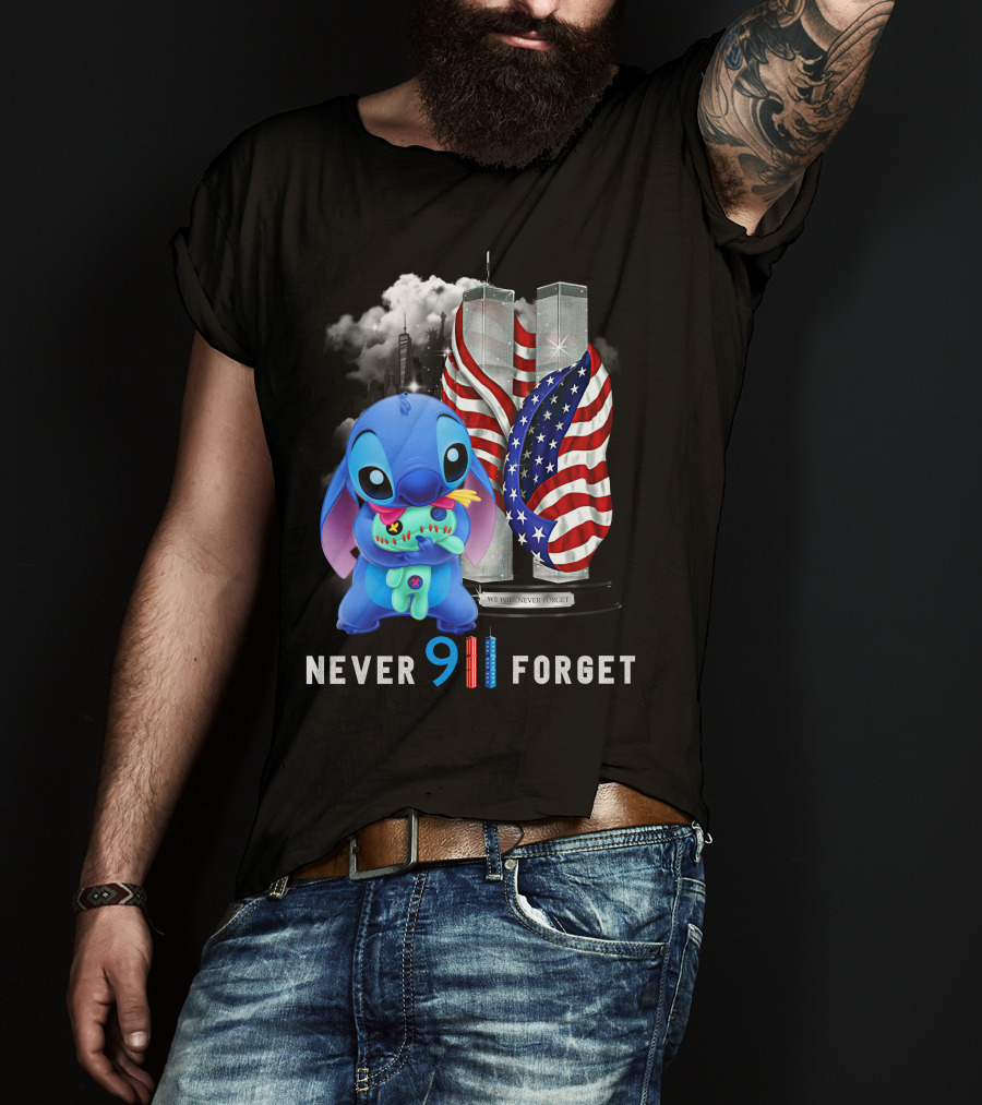 Never 9/11 Forget Stitch We Will Never Forget T-Shirt