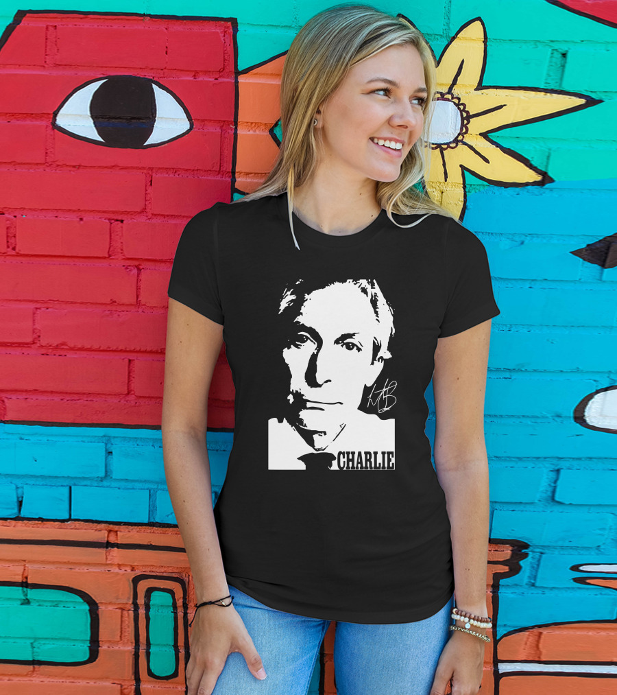 Charlie Thanks For Mermories Black And White T-Shirt