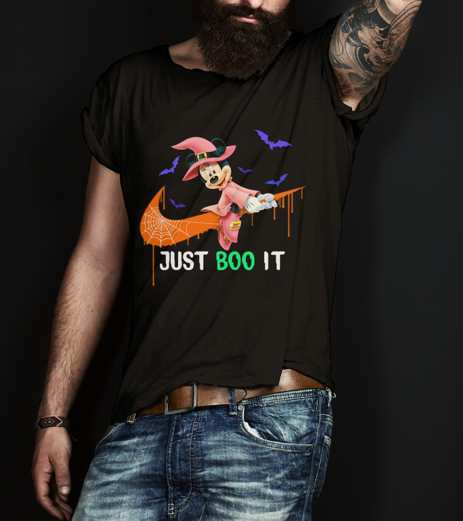 Just Boo It Minnie Halloween Witch Nike T-Shirt