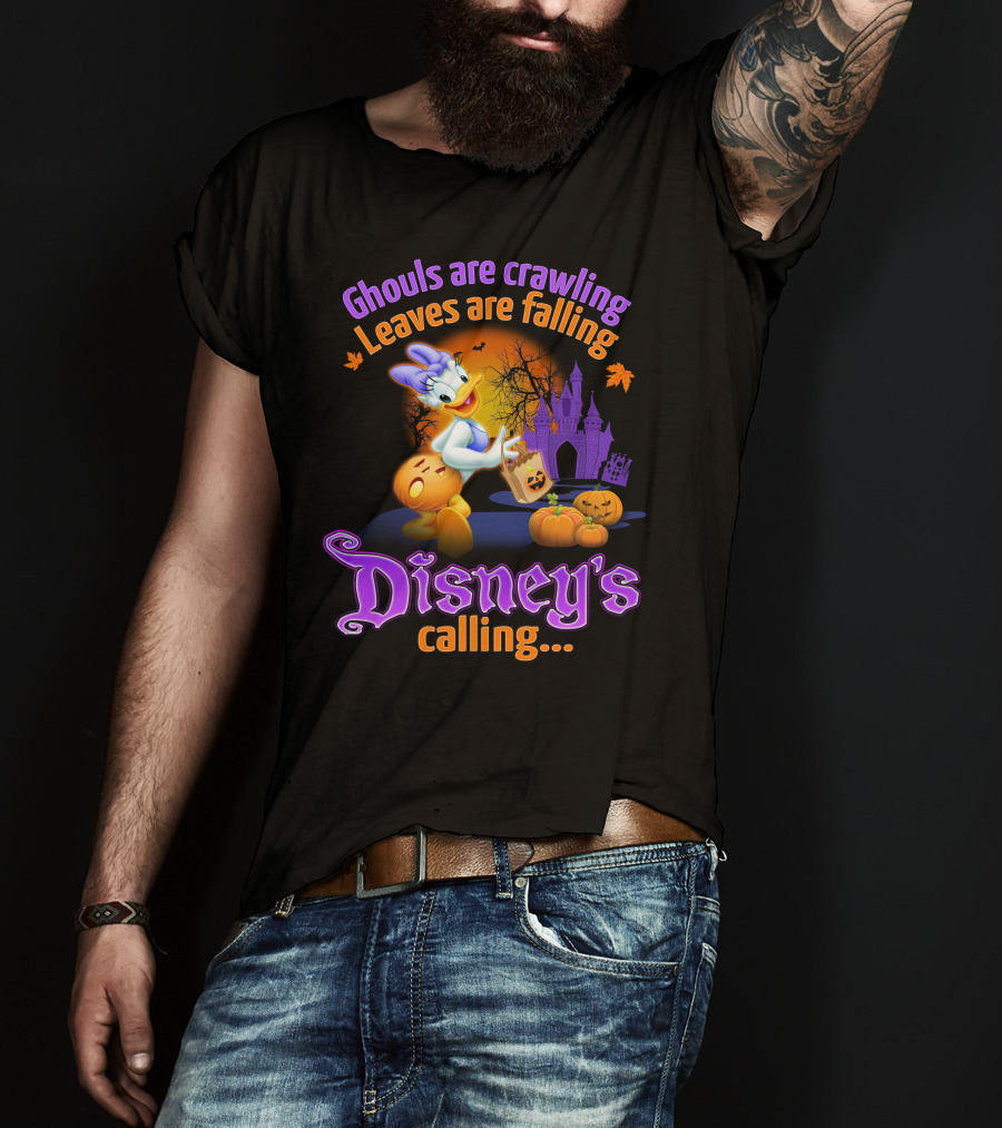 Ghouls Are Crawling Leaves Are Falling Disney's Calling T-Shirt
