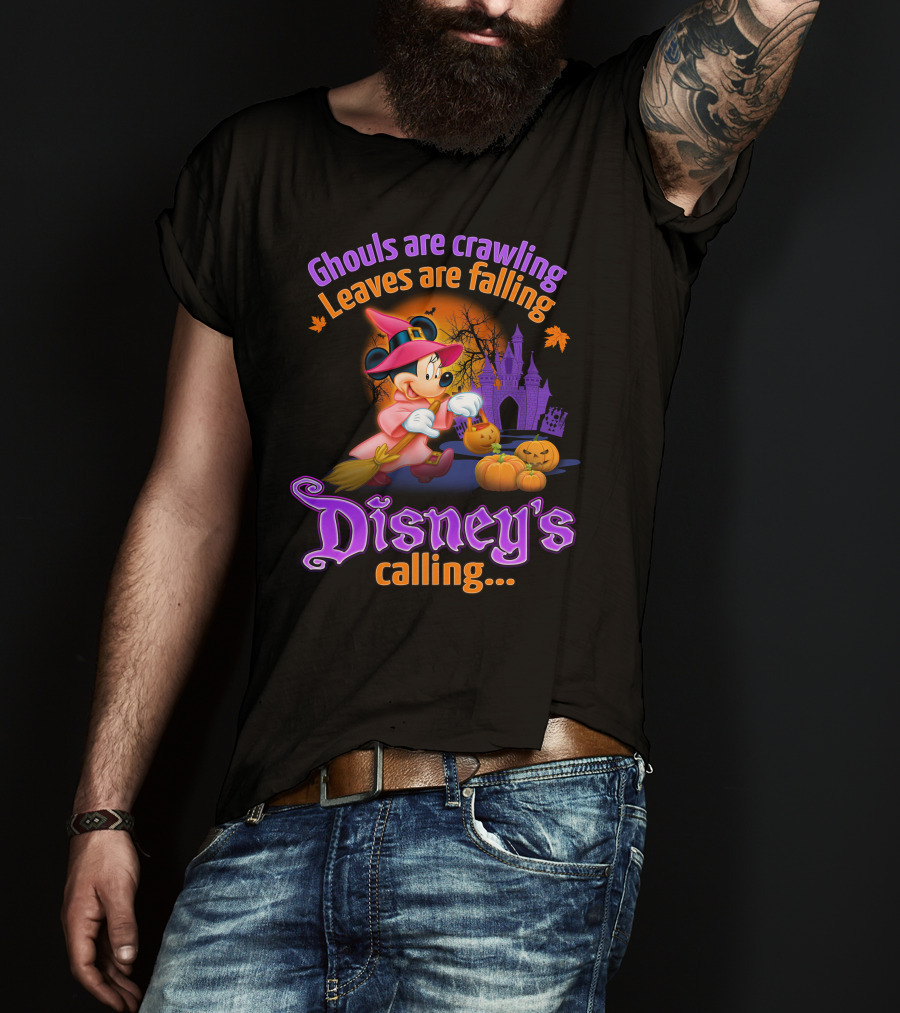 Ghouls Are Crawling Leaves Are Falling Disney's Calling Minnie T-Shirt