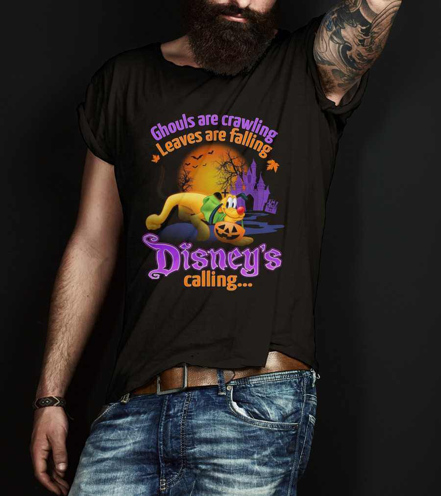 Ghouls Are Crawling Disney's Calling Pluto Halloween T-Shirt