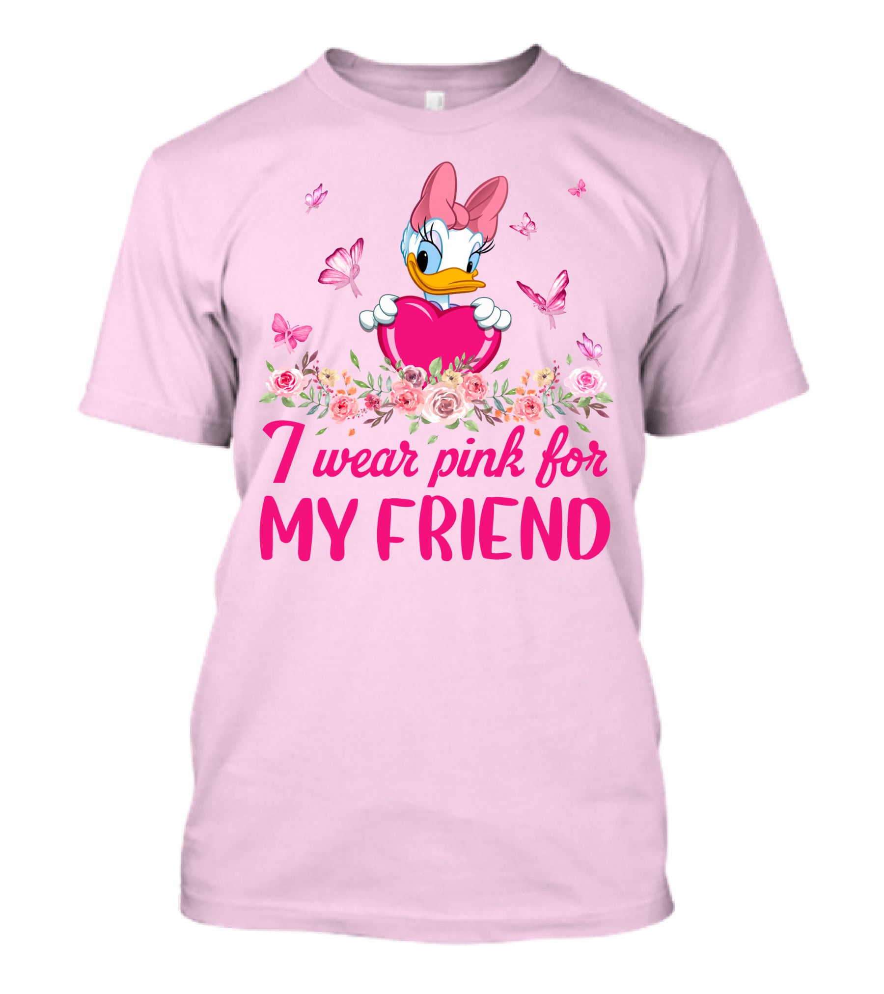 I Wear Pink For My Friend Daisy Duck T-Shirt