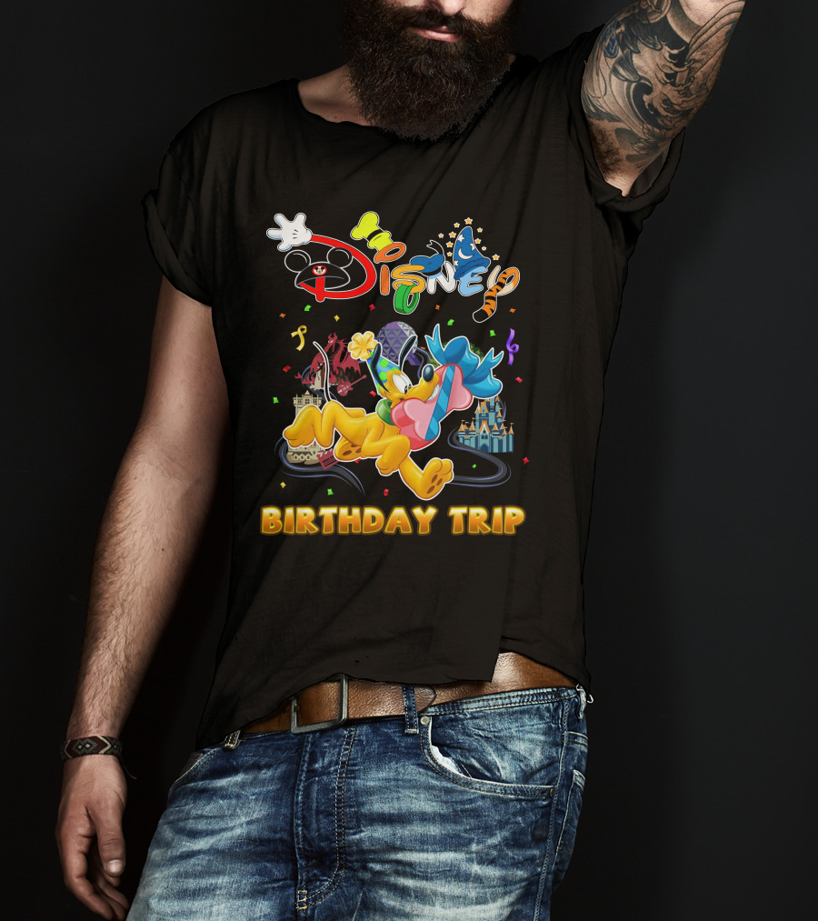 Disney Pluto Birthday Trip Celebration Adventure T-Shirt