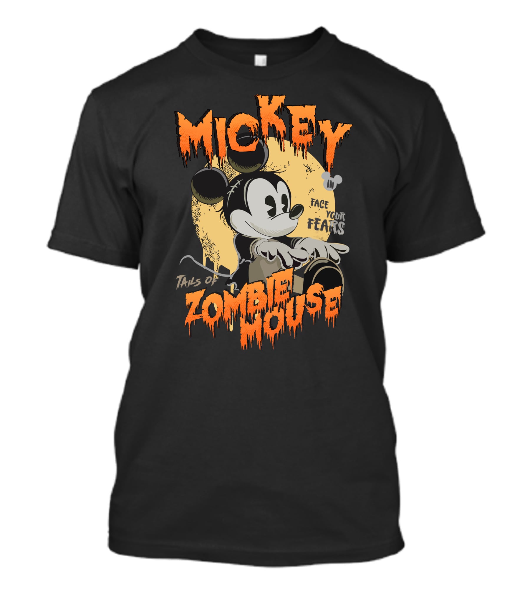 Mickey Tails Of Zombie Mouse Face Your Fears T-Shirt