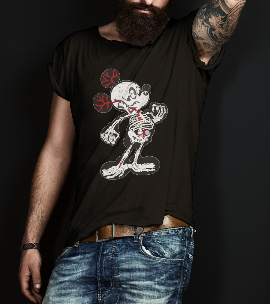 Dn 15 Skeletal X-Ray Mouse Anatomy T-Shirt