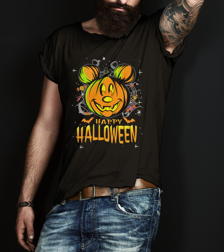 Mickey Pumpkin Happy Halloween T-Shirt