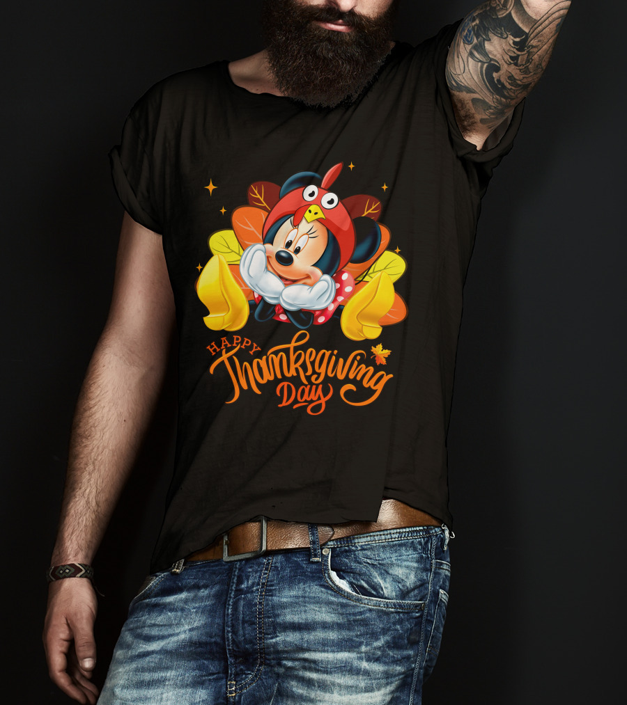 Minnie Happy Thanksgiving Day Turkey Costume T-Shirt