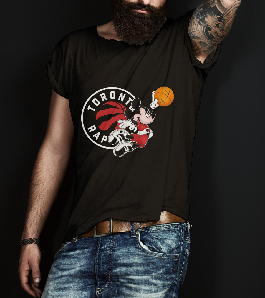 Toronto Raptors Mickey Basketball Dunk T-Shirt