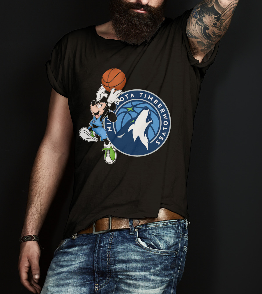 Mickey Minnesota Timberwolves Basketball T-Shirt