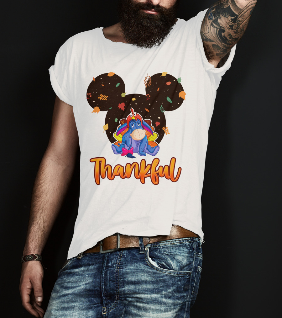 Eeyore Thankful Fall Mickey Ears T-Shirt