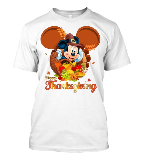 Mickey Happy Thanksgiving Cornucopia Celebration T-Shirt