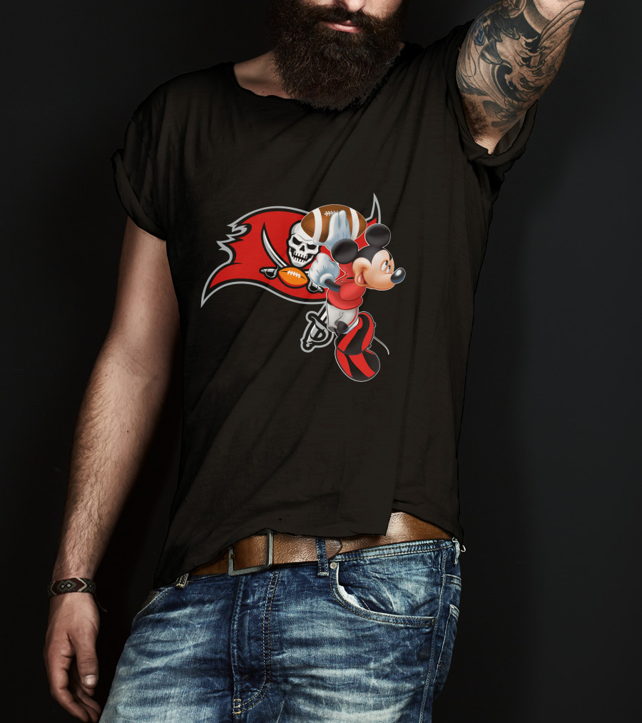 Mickey Buccaneers Football Crossover Tbb T-Shirt